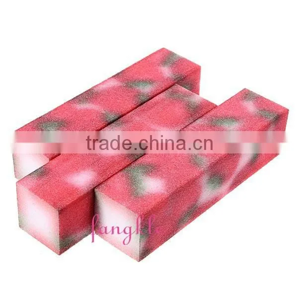 professional nail buffer block with flower printing