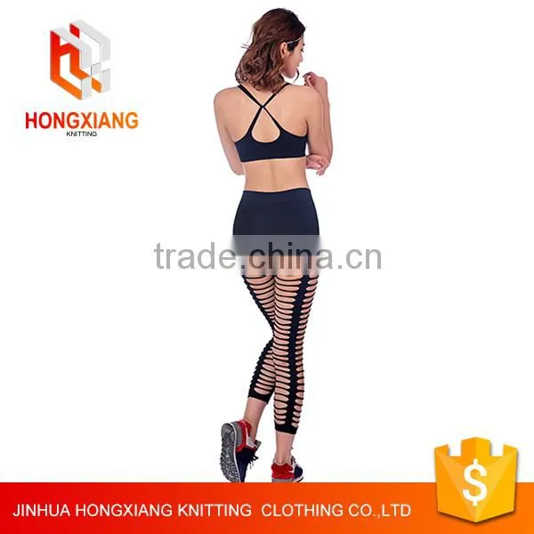 Hongxiang Women Professional Sports Bra, Shock no Rims Yoga Underwear, Wicking Running Fitness Cross Back Bra photo-3