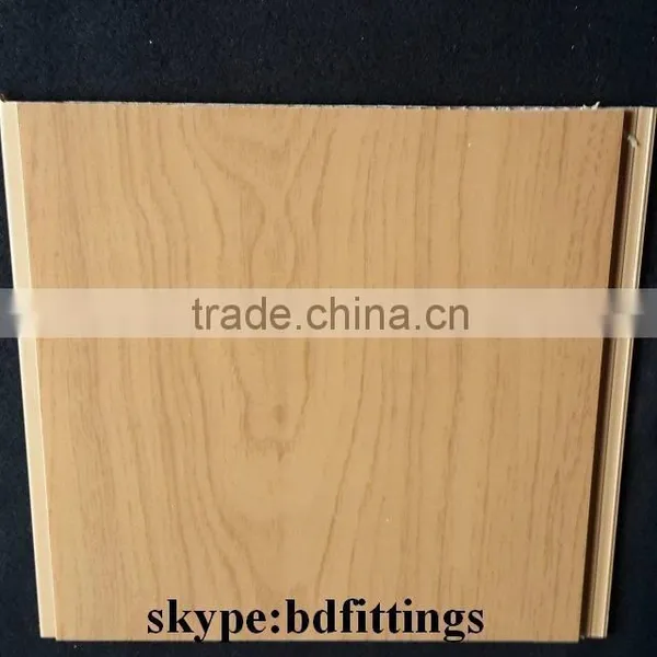 Wood Pvc Panel Wooden Color False Ceiling Design photo-2