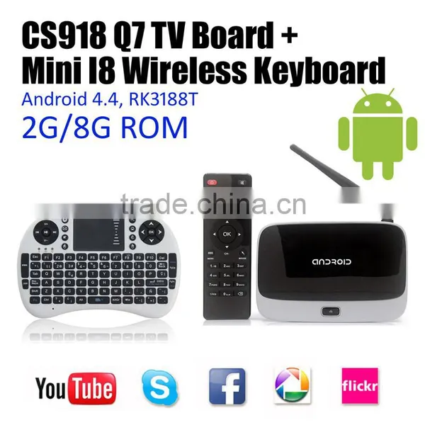 CS918&Q7 2GB+8GB 1080P RK3188 Media Player Pre-Installed XBMC KODI Ad-Ons Smart Quad Core Android TV Box Mini PC photo-2
