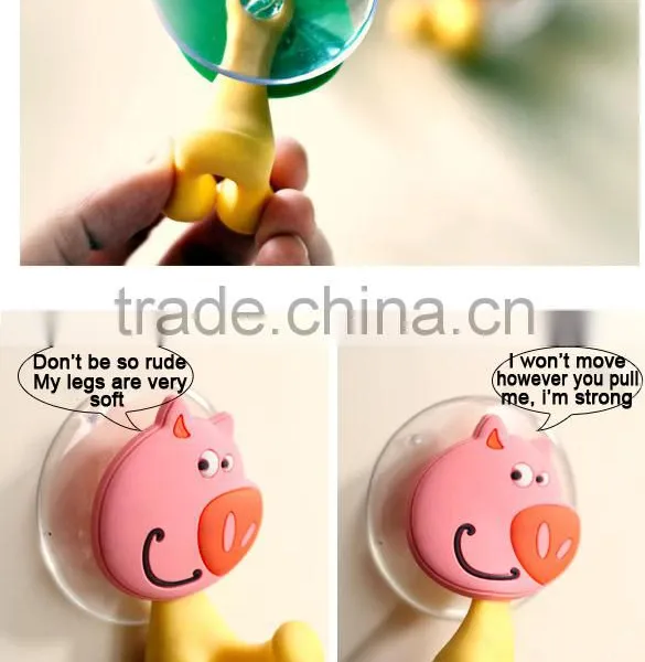 5pcs/lot Ultra Cute Cartoon Sucker Toothbrush Holder / Suction Hooks 19001 photo-2