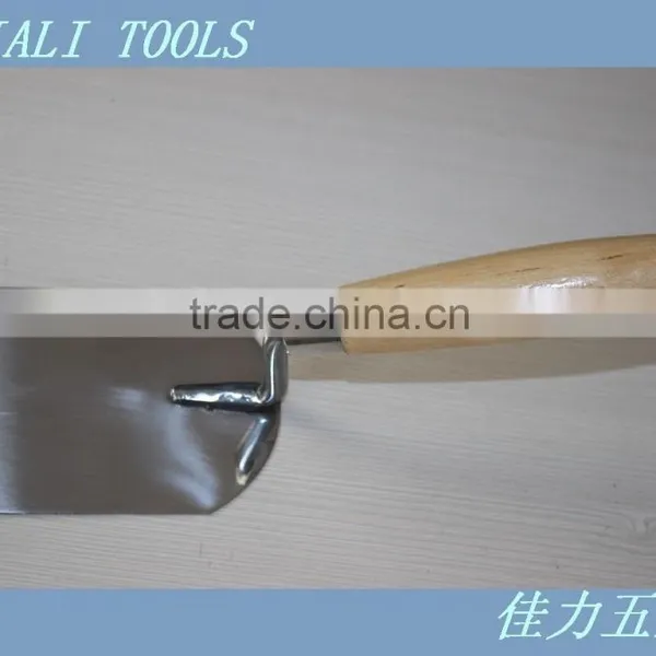 Stainless Steel Bricklaying Trowel / Wood Hand Bricklayers' Tools photo-3