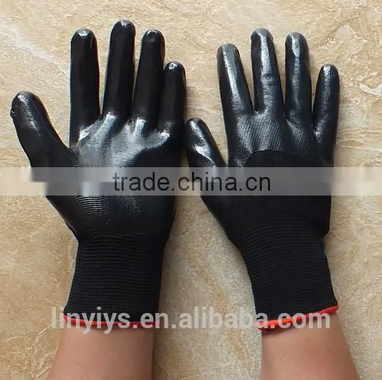 [Gold Manufacturer, Trade Assurance, Hot Sale] Wholesale 13 Gauge Nylon Glove Core Nitrile Full Coated Work Glove photo-3
