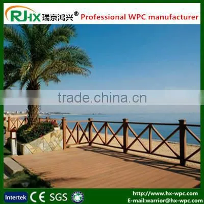 Wood Grain Wpc Deck Flooring for Extruded Plastic Composite Decking