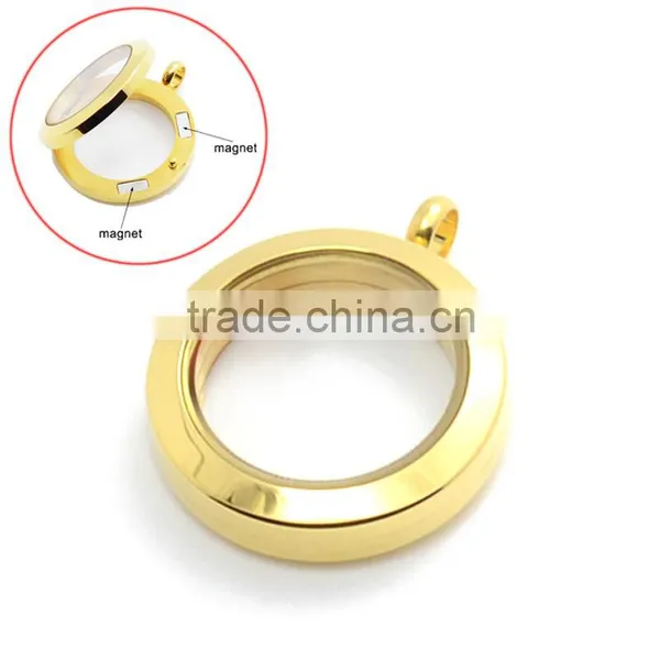 25mm Round Silver/gold/rose Gold/black Wholesale Magnet Jewelry Floating Charms Glass Lockets photo-5