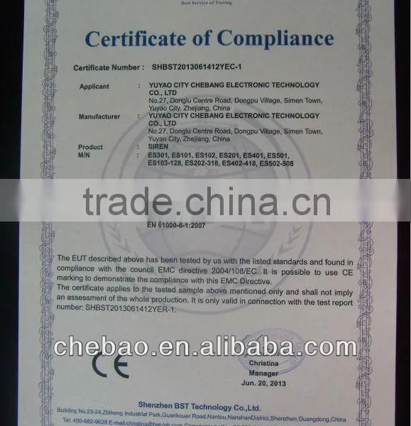 DC 12V TO 80V Reversing Backup Alarm BB-117,With ROHS & CE photo-6