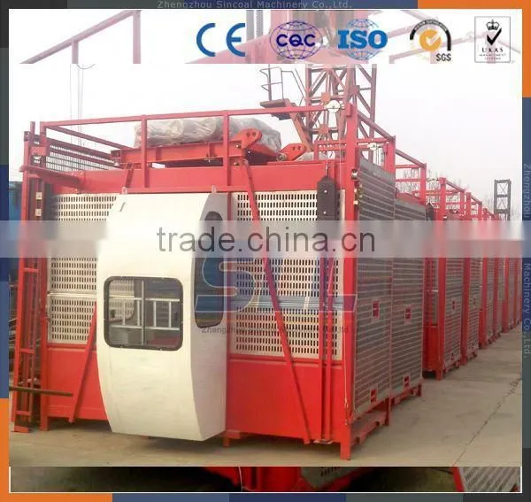 Zhengzhou Sincola SC200/200 Double Cages 2ton Electric Chain Hoist, Construction Hoists For Sale