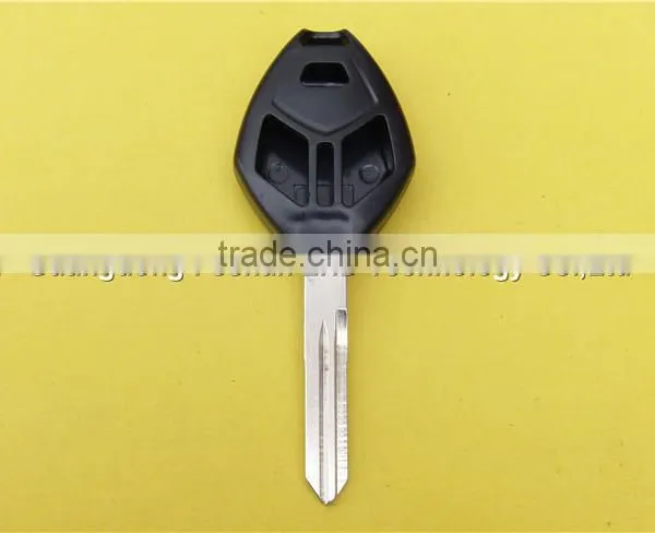 Replacement 2+1 Buttons With Logo Uncut Left Groove Blade Keyless Remote Housing Fob Key Case Shell Mistubishi Car Key photo-3