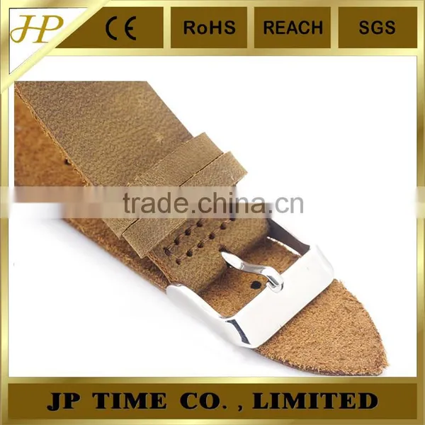 Hot Coming Natural Indonesia Bamboo Crazy Horse Leather Magic Time Watch photo-3