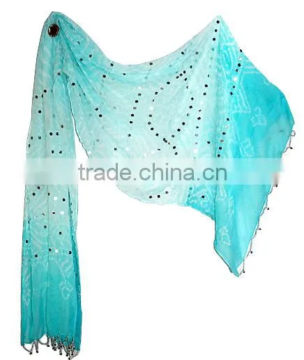 Indian Cotton Bandhej Stole/Dupattas Buy Online photo-2