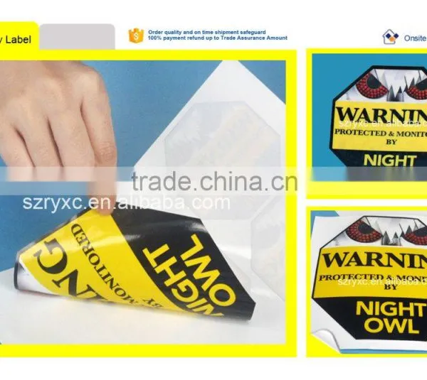 Custom Promotional Self Adhesive Window Label