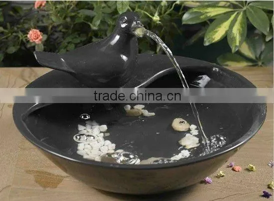 Ceramic Dove Solar Fountain