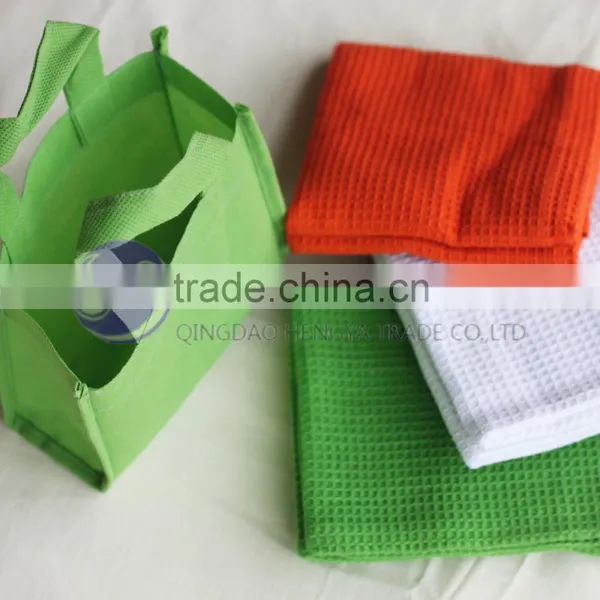 China Wholesale Factory Direct Cotton Fabric Waffle Weave Dish Towel photo-2
