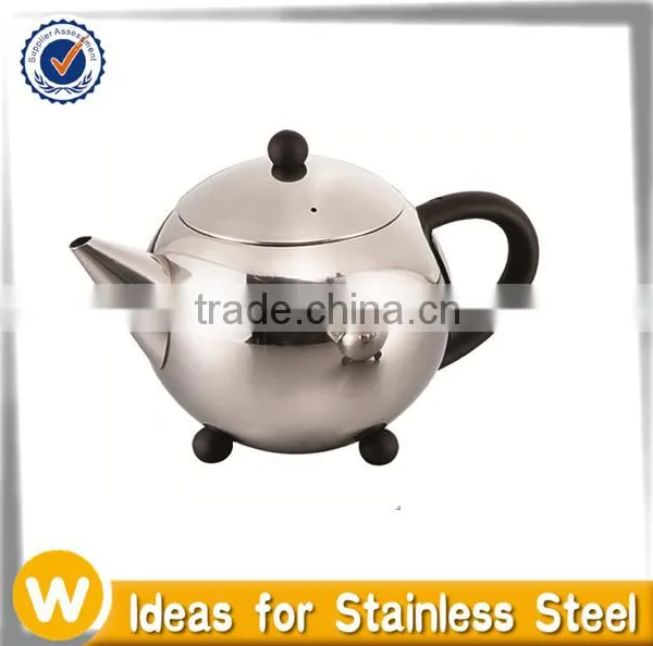 High Quality Mirror Finished Single Wall Stainless Steel Tea Pot photo-3