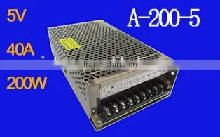 5V 40A 200W LED Power Supply (A200-5, AL)