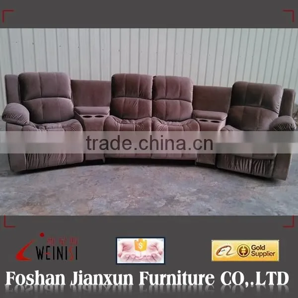 GC834 Modern Fabric Reclining Corner Sofa