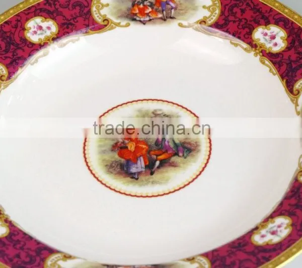Ceramic Dessert Plate, Unique Dessert Plates, Red Dessert Plates photo-3
