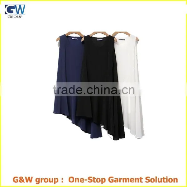 Oblique Hem Sleeveless Dress O Neck Sample Oblique Hem Sleeveless Dress photo-3
