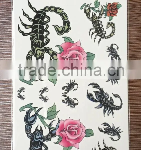 2016 Best Seller Eco-friendly High Quality Scorpion Tattoo Design