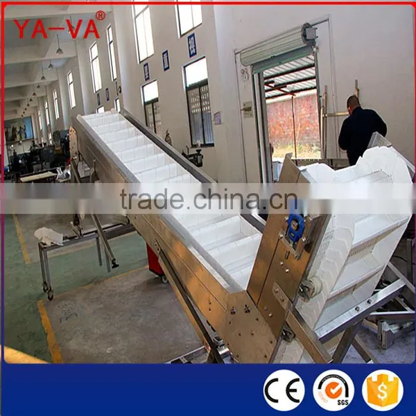 Inclined Conveyor With Side Wall and Baffle to Lifting Vegetables Washing Machine photo-2