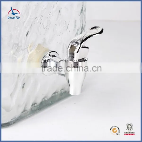 New Style Glass Wine Juice Dispenser Square Glass Beverage Dispenser With Tap photo-3