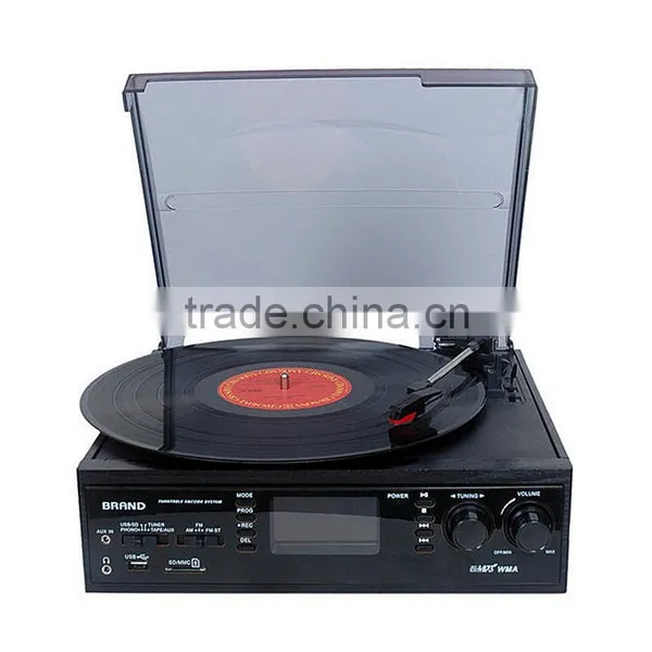 Rain Lane New Product 6-in-1 Electric Turntable Speaker Record Player photo-2