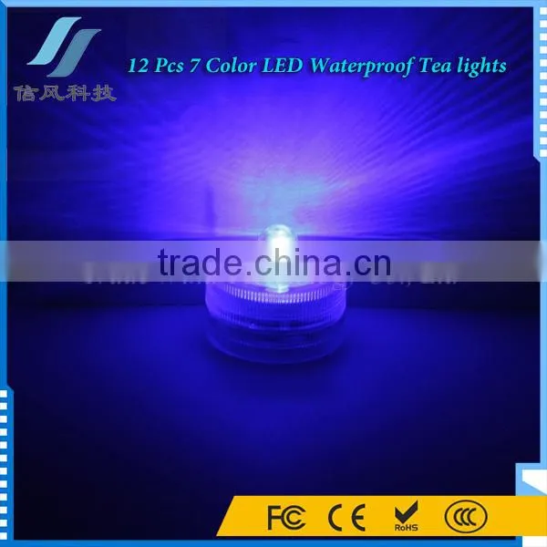 12Pcs 7 Color LED Waterproof Tea Lights Rechargeable Tealight Candle photo-6