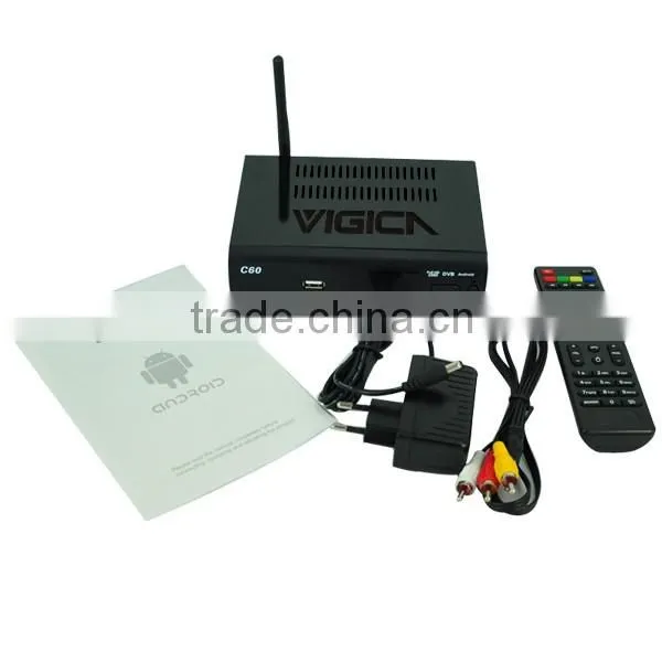 Google Android 4.2 Smart TV BOX Amlogic8726-MX Android+ DVB-S2 VIGICA C60S Internet Set Top Box photo-4