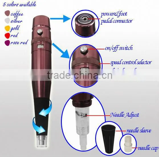 Tattoo Gun Permanent Makeup Machine Eyebrow Pen Tatto Supply Kit Tattoo Eyebrow Pen With Adapter photo-2