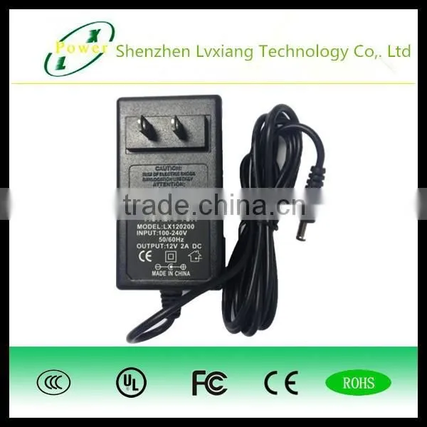 Lvxiang Shenzhen 2015 Plastic Wall Mount Power Supply 100V-240V 50/60Hz 12v 3a With Cable 2 Years Warranty photo-5