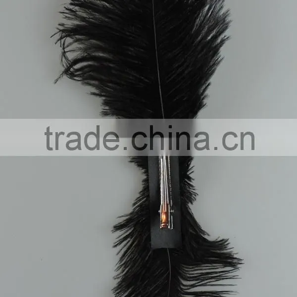 New Black Ostrich Feather Headdress Hair Accessories photo-2