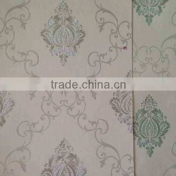 Times Small Damask Flowers Vinyl Wallpaper photo-6
