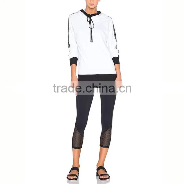 Tops Tennic Baseball Running Long Sleeve White Polyester Dry Fit Woman Sports Hoody photo-5