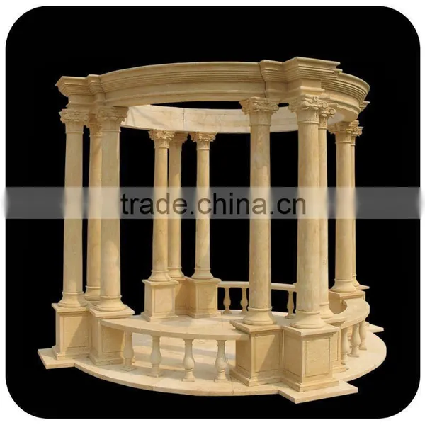 White Marble Garden Stone Carving Gazebo photo-2