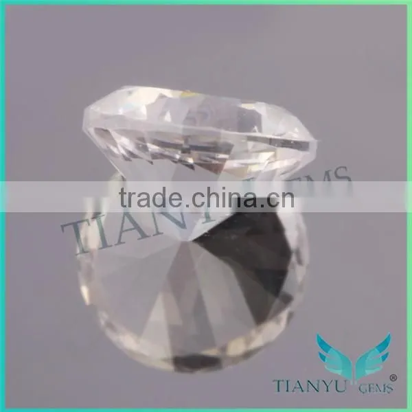 Loose Gemstone Wholesale China 12# White Color Round Shape Synthetic Sapphire Gemstone photo-3