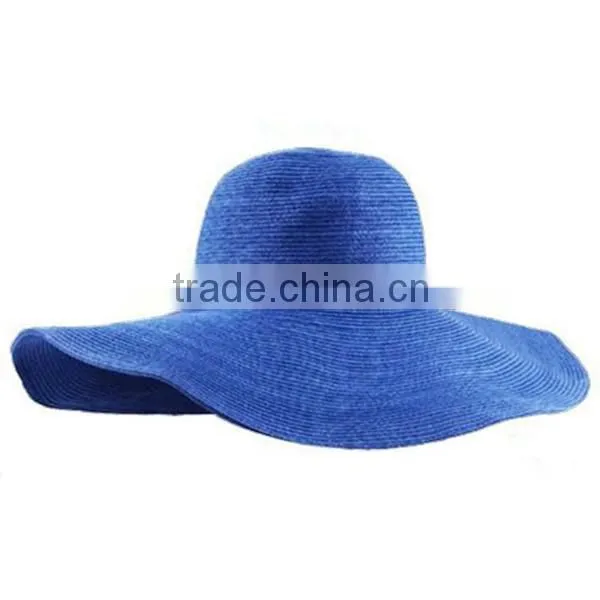 2016 Fashion Women Summer Foldable Wide Large Brim Beach Sun Straw Floppy Cap photo-5