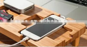 DIY Bamboo Wooden Keyboard Desk Organizer photo-3