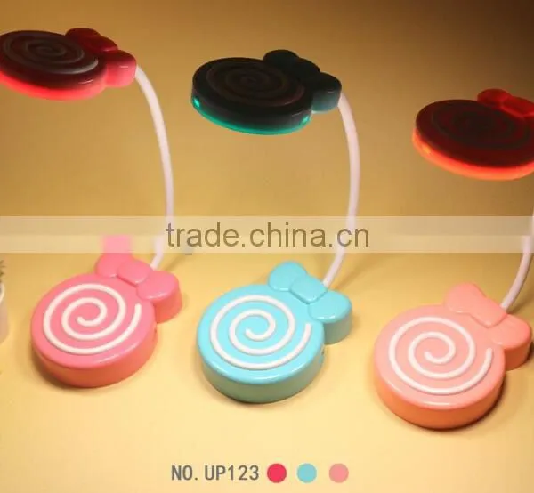 New Arrival Cute Lollipop Candy Design LED Table Lamp, Creative Flexible Smart Touch Sensor Rechargeable Decorative Night Light photo-5