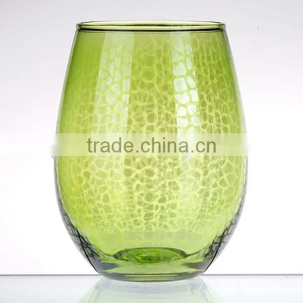 Colorful Textured Stemless Wine Glass Tumbler Water Drinking Cup photo-3
