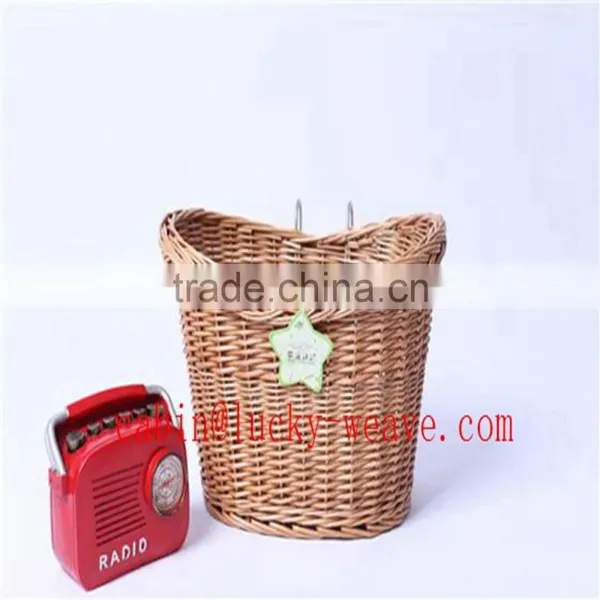 Hand Woven Natural Wicker Bicycle Basket photo-6