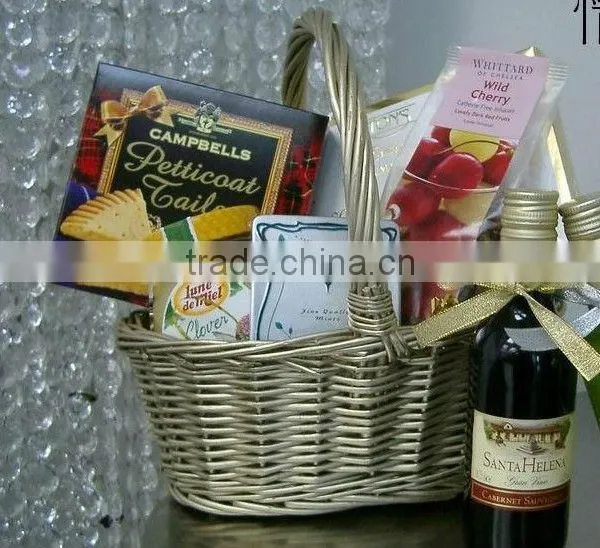 Spilt Willow With Plastic Lining Gift Basket Decorations photo-5