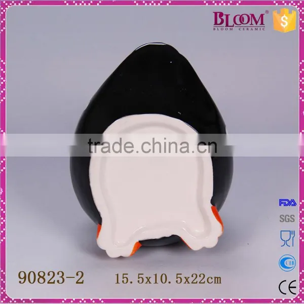 Black Rooster Ceramic Toilet Brush Holder photo-6
