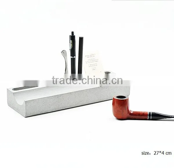 Multi-function Office Desktop Concrete Pen Holder , Phone Holder , Business Card Stand photo-5