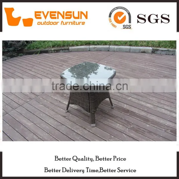 Coffee Shop KD Aluminum PE Wicker Table photo-2