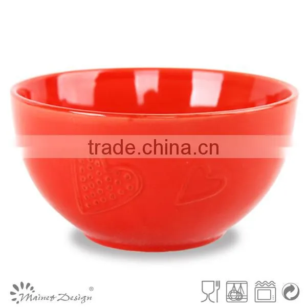 16pcs Embossed Heart Design Ceramic Stoneware Dinnerware Set photo-3