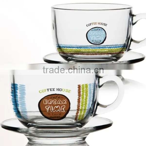 4oz 6oz 8oz Caffe Latte Espresso Cappuccino Glass Mug Set photo-4