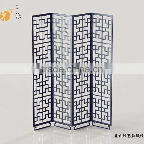Simple Stylish Bedroom Hollow Folding Personality Metal Screen photo-2