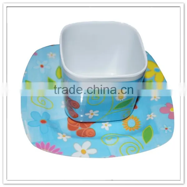 Family Use Girls Pretty Princess Printed Tea Serving Plastic Melamine Kids Cups and Saucer photo-4