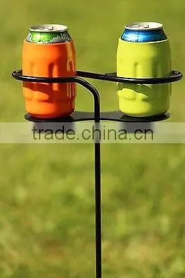 Outdoor Beach Sand Lawn Beverage Cans Stakes Holder 2PCS Cans Each Stake photo-2