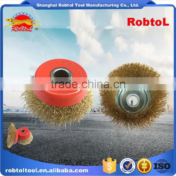 5" Steel Wire Cup Brush Wheel Twist Knot Crimped Bowl Disc Abrasive Round Grinding Cheaning Brush photo-4